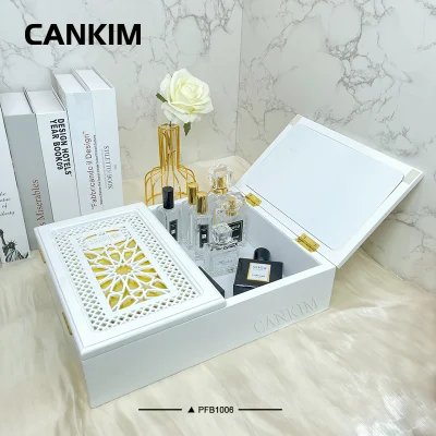 Cankim White Laquer Коробки для духов Дизайн упаковки для духов Роскошный флакон для духов с коробкой